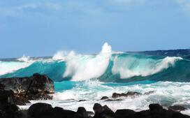australia waves crashing rocks 123rf