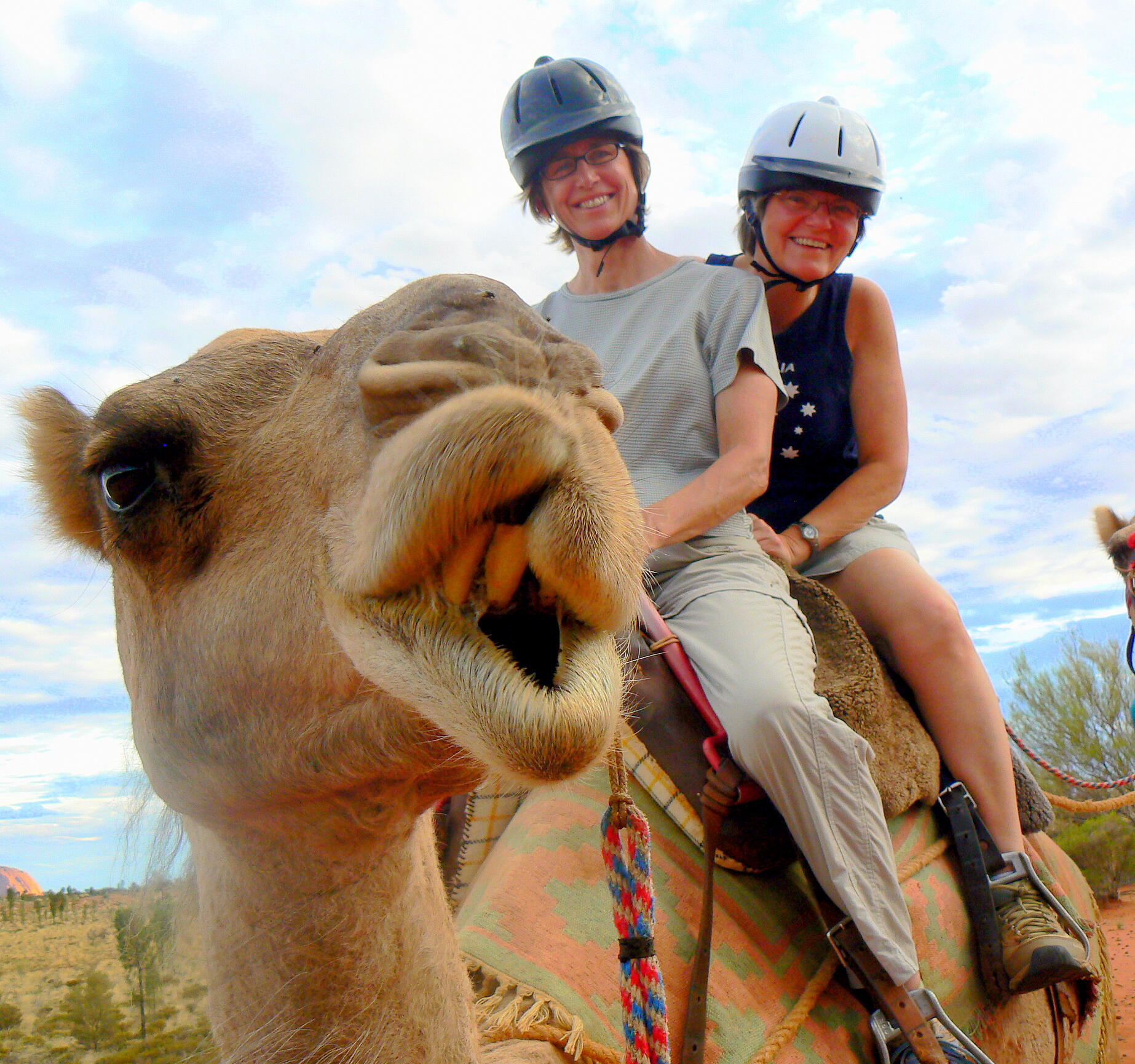 Camel ride near Uluru, Australia